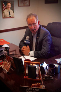 Tuolumne County Sheriff James Mele Recording Podcast From His Office