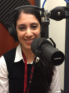 Maria Gomez in recording studio