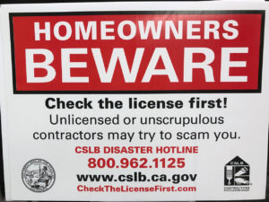 Homeowners Beware Sign