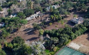 Aerial view of Santa Barbara Mudslide