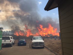 Photo of West Fire burning near cars