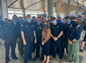 Texas firefighters at SMF Airport