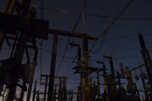 power substation all dark with no lights