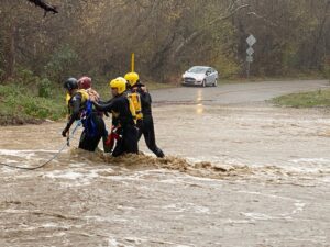 Water Rescue Team Saves Woman